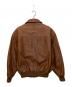 COACH (コーチ) リブレザージャケット ブラウン サイズ:Ｍ：20000円