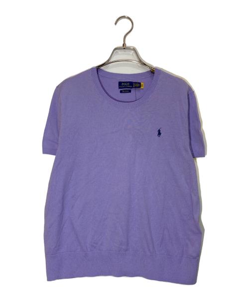 POLO RALPH LAUREN（ポロ・ラルフローレン）POLO RALPH LAUREN (ポロ・ラルフローレン) 半袖ニット パープル サイズ:XLの古着・服飾アイテム