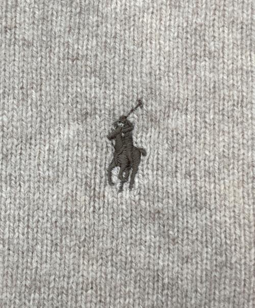 POLO RALPH LAUREN（ポロ・ラルフローレン）POLO RALPH LAUREN (ポロ・ラルフローレン) カシミヤブレンドニットパーカー ベージュ サイズ:Lの古着・服飾アイテム