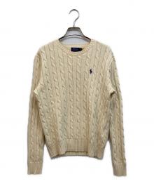 POLO RALPH LAUREN（ポロ・ラルフローレン）の古着「コットンケーブルニット」｜ベージュ