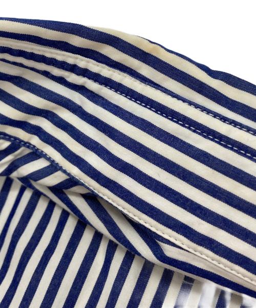 PLAY COMME des GARCONS（プレイコムデギャルソン）PLAY COMME des GARCONS (プレイコムデギャルソン) ハートワッペンストライプシャツ ブルー サイズ:Sの古着・服飾アイテム