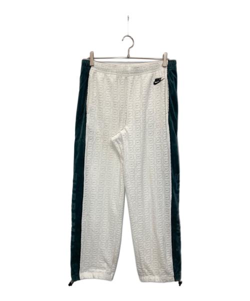NIKE（ナイキ）NIKE (ナイキ) Supreme (シュプリーム) Velour Track Pant ホワイト×グリーン サイズ:Sの古着・服飾アイテム