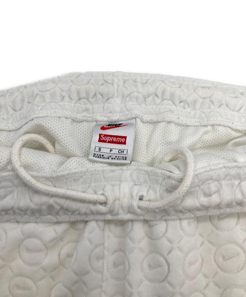 NIKE（ナイキ）NIKE (ナイキ) Supreme (シュプリーム) Velour Track Pant ホワイト×グリーン サイズ:Sの古着・服飾アイテム