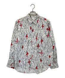 COMME des GARCONS SHIRT（コムデギャルソンシャツ）の古着「総柄シャツ」｜ホワイト×ブラック