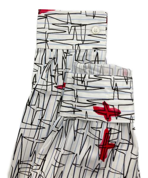 COMME des GARCONS SHIRT（コムデギャルソンシャツ）COMME des GARCONS SHIRT (コムデギャルソンシャツ) 総柄シャツ ホワイト×ブラック サイズ:Sの古着・服飾アイテム