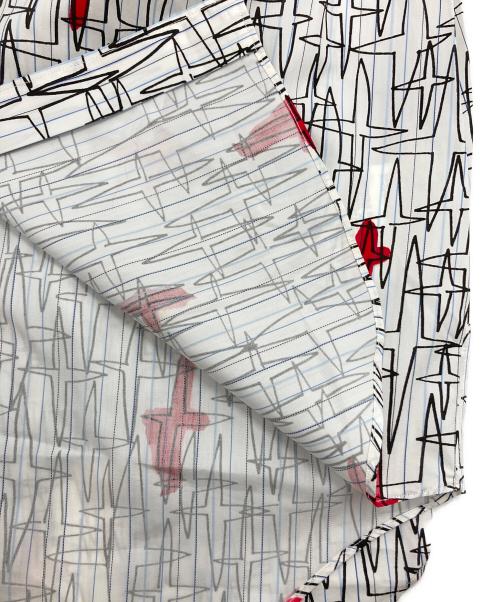 COMME des GARCONS SHIRT（コムデギャルソンシャツ）COMME des GARCONS SHIRT (コムデギャルソンシャツ) 総柄シャツ ホワイト×ブラック サイズ:Sの古着・服飾アイテム