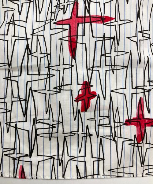 COMME des GARCONS SHIRT（コムデギャルソンシャツ）COMME des GARCONS SHIRT (コムデギャルソンシャツ) 総柄シャツ ホワイト×ブラック サイズ:Sの古着・服飾アイテム