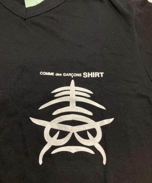 COMME des GARCONS SHIRT（コムデギャルソンシャツ）COMME des GARCONS SHIRT (コムデギャルソンシャツ) VネックTシャツ ブラック サイズ:Sの古着・服飾アイテム