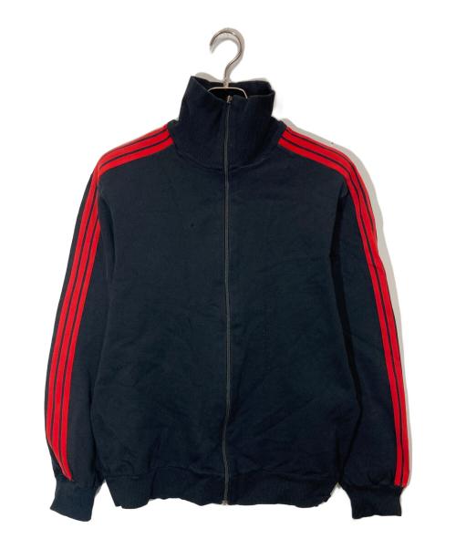 adidas（アディダス）adidas (アディダス) 70-80’sトラックジャケット ブラック×レッド サイズ:7の古着・服飾アイテム
