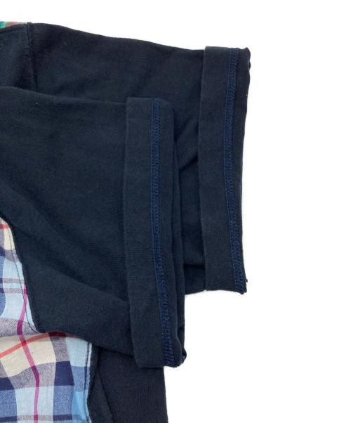 COMME des GARCONS HOMME（コムデギャルソン オム）COMME des GARCONS HOMME (コムデギャルソン オム) パッチワークtシャツ ネイビー×グレー サイズ:Ⅿの古着・服飾アイテム
