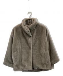 NOLLEY'S sophi（ノーリーズソフィー）の古着「ECOPELフェイクファーショートコート」｜グレー