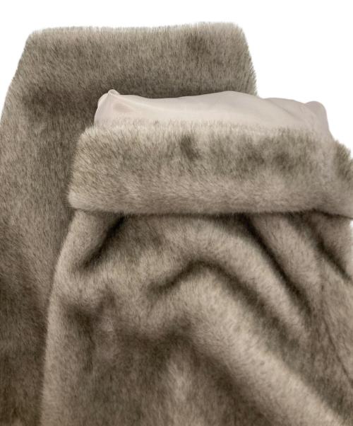 NOLLEY'S sophi（ノーリーズソフィー）NOLLEY'S sophi (ノーリーズソフィー) ECOPELフェイクファーショートコート グレー サイズ:38の古着・服飾アイテム