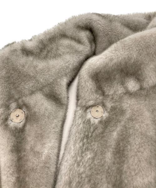 NOLLEY'S sophi（ノーリーズソフィー）NOLLEY'S sophi (ノーリーズソフィー) ECOPELフェイクファーショートコート グレー サイズ:38の古着・服飾アイテム
