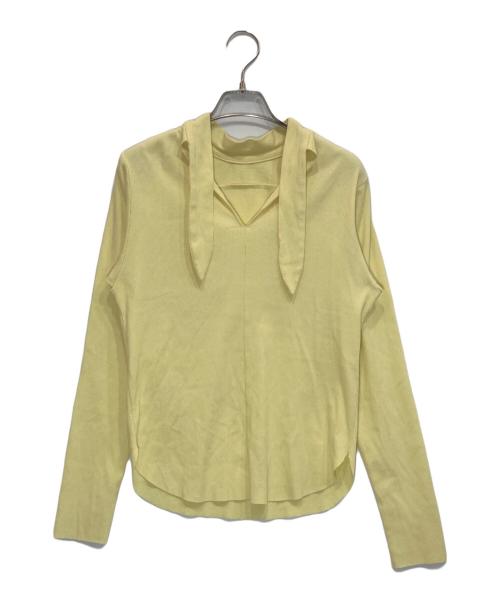 DOMENICO+SAVIO（ドメニコアンドサビオ）DOMENICO+SAVIO (ドメニコアンドサビオ) scarf coller rib tops イエロー サイズ:38の古着・服飾アイテム