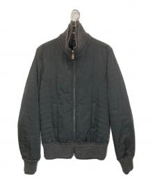 DOLCE & GABBANA（ドルチェ＆ガッバーナ）の古着「ダブルリブキルティングブルゾン」｜ブラック