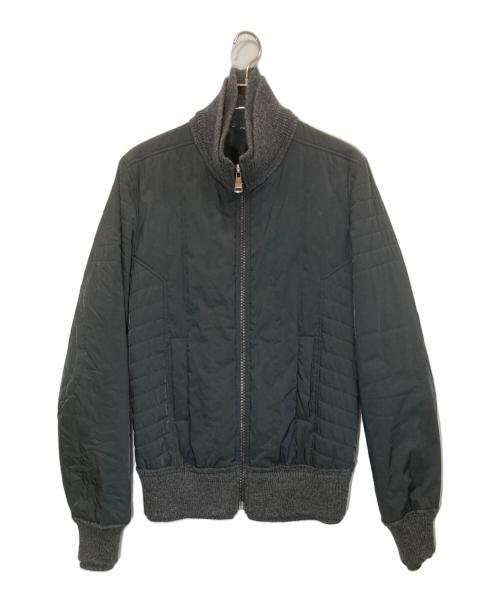 DOLCE & GABBANA（ドルチェ＆ガッバーナ）DOLCE & GABBANA (ドルチェ＆ガッバーナ) ダブルリブキルティングブルゾン ブラック サイズ:50の古着・服飾アイテム