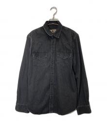 DIESEL（ディーゼル）の古着「デニムウエスタンシャツ」｜ブラック