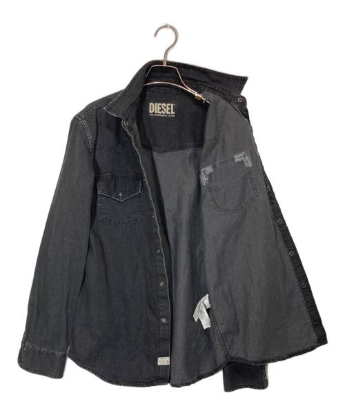 DIESEL（ディーゼル）DIESEL (ディーゼル) デニムウエスタンシャツ ブラック サイズ:Mの古着・服飾アイテム