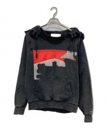 1017 ALYX 9SM（テンセブンティーン アリクス ナインエスエム）の古着「Destroyed Mark Flood Box Hoodie」｜ブラック