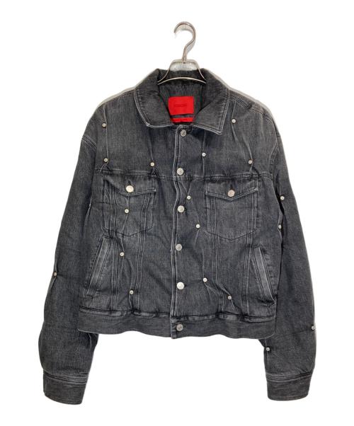 KUSIKOHC（クシコック）KUSIKOHC (クシコック) Multi Rivet Denim Jacket グレー サイズ:Ⅿの古着・服飾アイテム