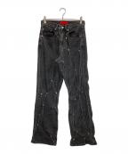KUSIKOHCクシコック）の古着「Multi Rivet Denim Pants」｜グレー
