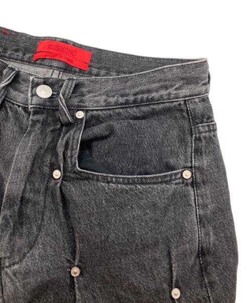 KUSIKOHC（クシコック）KUSIKOHC (クシコック) Multi Rivet Denim Pants グレー サイズ:XSの古着・服飾アイテム
