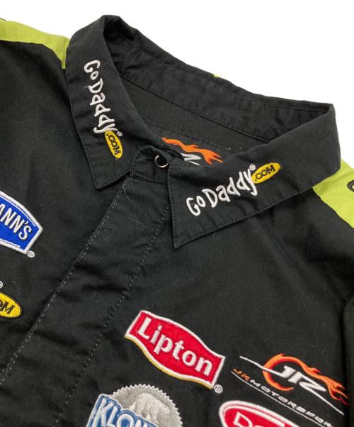 JR NATION（ジェイアール ネイション）JR NATION (ジェイアール ネイション) レーシングシャツ ブラック サイズ:２XLの古着・服飾アイテム