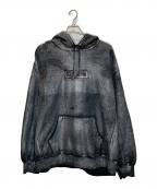 SUPREME×MM6 Maison Margielaシュプリーム×エムエムシックスメゾンマルジェラ）の古着「Foil Box Logo Hooded Sweatshirt」｜ブラック