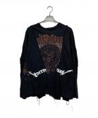 DISCOVEREDディスカバード）の古着「リメイクカットソー」｜ブラック