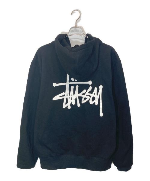 stussy（ステューシー）stussy (ステューシー) ロゴジップパーカー ブラック サイズ:XLの古着・服飾アイテム