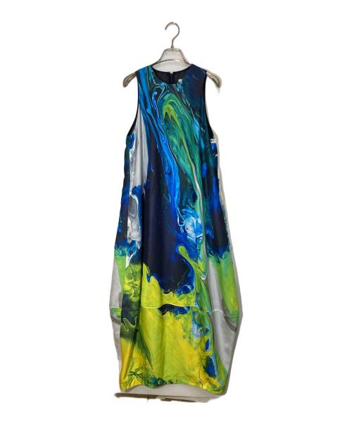 UN3D.（アンスリード）UN3D. (アンスリード) KANAKO SASAKI (カナコ ササキ) REBORN COCOON OP グリーン×イエロー サイズ:38の古着・服飾アイテム