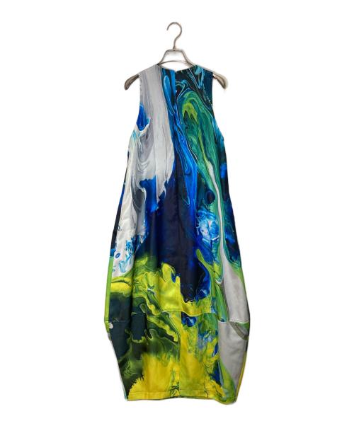 UN3D.（アンスリード）UN3D. (アンスリード) KANAKO SASAKI (カナコ ササキ) REBORN COCOON OP グリーン×イエロー サイズ:38の古着・服飾アイテム