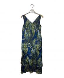 UN3D.（アンスリード）の古着「マーブルアートワンピース」｜ネイビー×イエロー