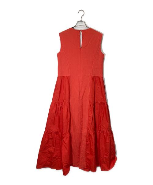 Arobe（アローブ）Arobe (アローブ) ノースリーブギャザーワンピース レッド サイズ:2の古着・服飾アイテム