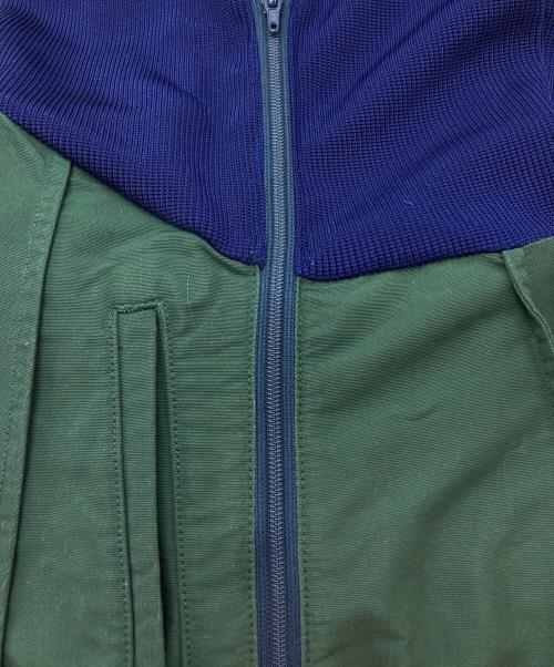 UN3D.（アンスリード）UN3D. (アンスリード) アウトシームリブコンビワンピース ネイビー×グリーン サイズ:36の古着・服飾アイテム