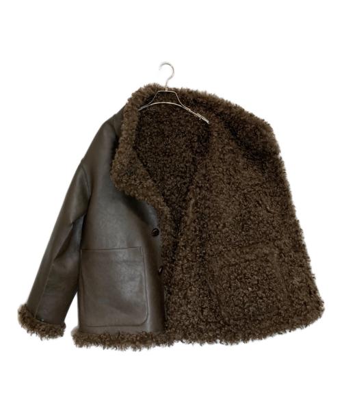 SLOBE IENA（スローブ イエナ）SLOBE IENA (スローブ イエナ) リバーシブルフェイクムートンスタンドブルゾン ブラウン サイズ:38の古着・服飾アイテム