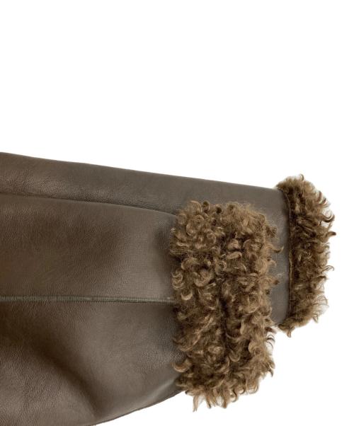 SLOBE IENA（スローブ イエナ）SLOBE IENA (スローブ イエナ) リバーシブルフェイクムートンスタンドブルゾン ブラウン サイズ:38の古着・服飾アイテム