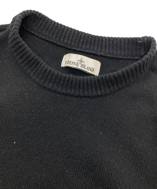 STONE ISLAND（ストーンアイランド）STONE ISLAND (ストーンアイランド) クルーネックニット ブラック サイズ:Mの古着・服飾アイテム