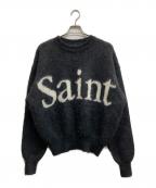 SAINT MICHAELセントマイケル）の古着「CREW NECK KNIT SAINT」｜ブラック