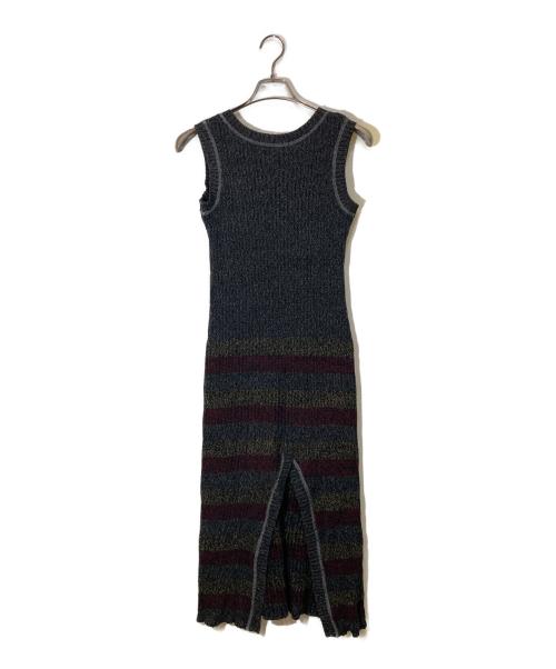 Hysteric Glamour（ヒステリックグラマー）Hysteric Glamour (ヒステリックグラマー) ノースリーブコットンニットワンピース グレー サイズ:SIZE Freeの古着・服飾アイテム