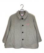DANTONダントン）の古着「SINGLE WOOL PILE GATHERED SHORT COAT」｜ベージュ