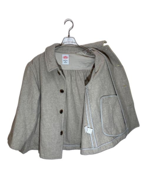 DANTON（ダントン）DANTON (ダントン) SINGLE WOOL PILE GATHERED SHORT COAT ベージュ サイズ:34の古着・服飾アイテム