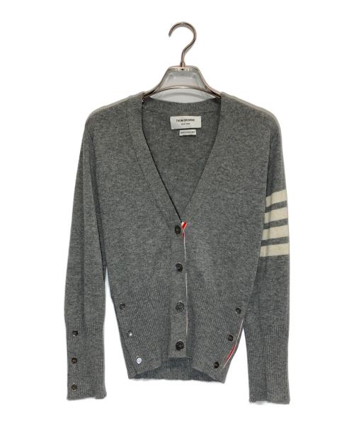 Thom Browne（トムブラウン）Thom Browne (トムブラウン) 4BARカシミヤカーディガン グレー サイズ:36の古着・服飾アイテム