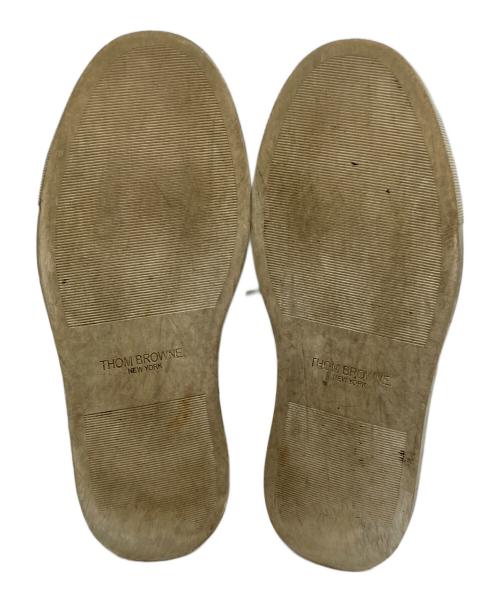 Thom Browne（トムブラウン）Thom Browne (トムブラウン) レザーローカットスニーカー ホワイト サイズ:37の古着・服飾アイテム