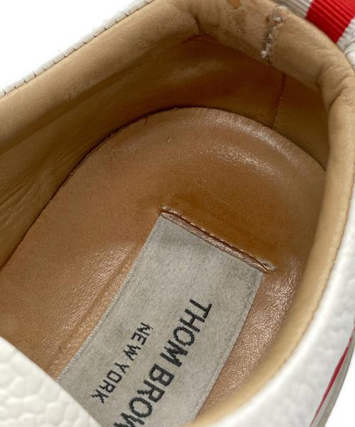 Thom Browne（トムブラウン）Thom Browne (トムブラウン) レザーローカットスニーカー ホワイト サイズ:37の古着・服飾アイテム