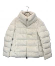 HERNO（ヘルノ）の古着「エコファーショートダウンコート」｜ホワイト