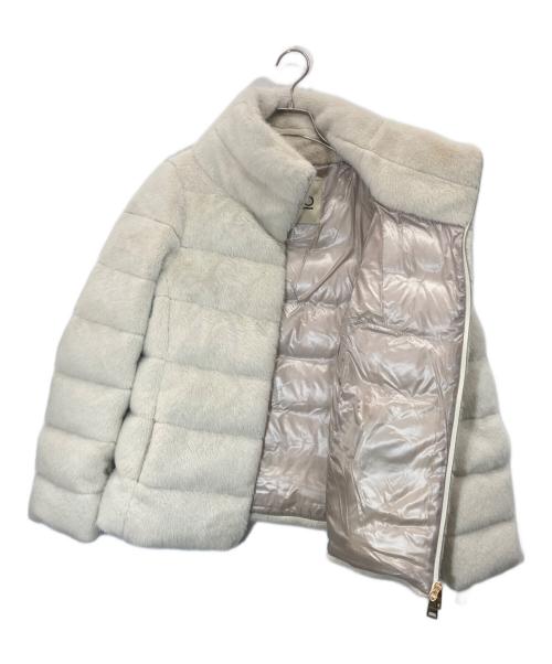 HERNO（ヘルノ）HERNO (ヘルノ) エコファーショートダウンコート ホワイト サイズ:42の古着・服飾アイテム