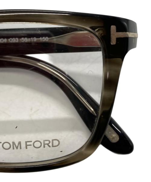 TOM FORD（トムフォード）TOM FORD (トムフォード) 伊達眼鏡 グレー×ブラック サイズ:56□19の古着・服飾アイテム