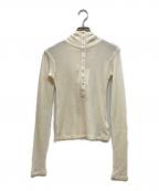CLANEクラネ）の古着「WOOL RIB HOODED TIGHT TOPS」｜アイボリー
