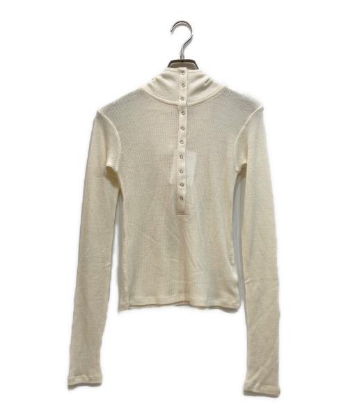 CLANE（クラネ）CLANE (クラネ) WOOL RIB HOODED TIGHT TOPS アイボリー サイズ:1の古着・服飾アイテム